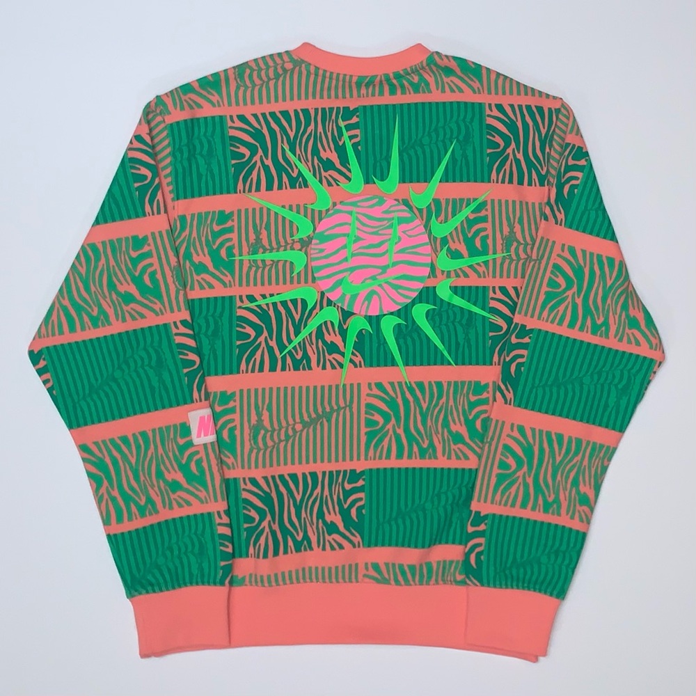 Nike Sportswear Club Fleece Men’s Trippy Safari Sweatshirt-Size M New - Picture 8 of 10